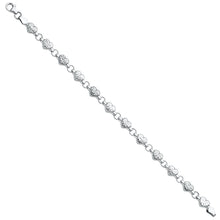 Load image into Gallery viewer, 14K White Stampato Bracelet