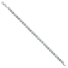 Load image into Gallery viewer, 14K White Stampato Bracelet