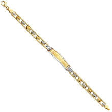 Load image into Gallery viewer, 14K Two Tone Stampato Baby ID Bracelet