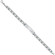 Load image into Gallery viewer, 14K White Stampato Baby ID Bracelet