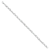 14K White CZ Bracelet