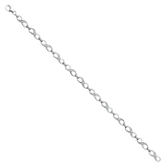 14K White CZ Bracelet