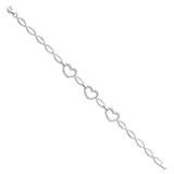 14K White CZ Bracelet