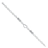 14K White CZ Bracelet