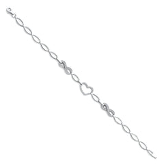 14K White CZ Bracelet