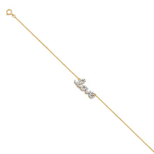 Load image into Gallery viewer, 14K Yellow Light CZ Chain Bracelet