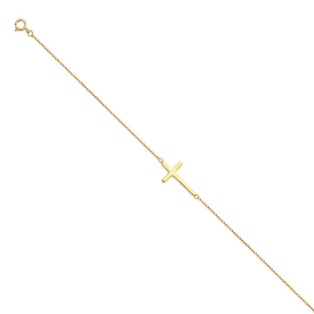 14K Yellow Light Chain Bracelet