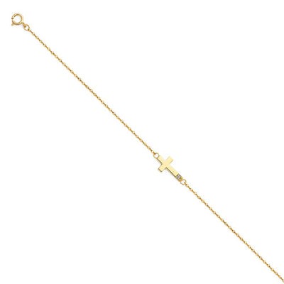 14K Yellow Light CZ Chain Bracelet