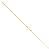 14K Yellow Light CZ Chain Bracelet