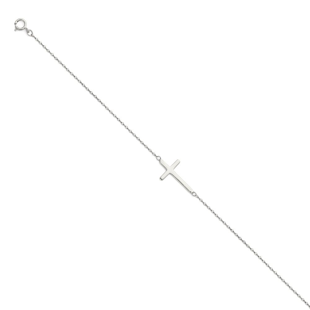 14K White Light Chain Bracelet