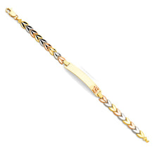 Load image into Gallery viewer, 14K Tricolor 15Years ID Bracelet-7.5 inches