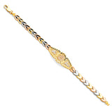 14K Tricolor 15 YEARS ID Bracelet