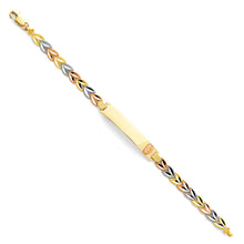 Load image into Gallery viewer, 14K Tricolor Guadalupe ID Bracelet