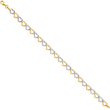14K Twotone Light Fancy Hollow Bracelet
