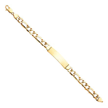 Load image into Gallery viewer, 14K Yellow STAMP Figaro LINK ID Bracelet