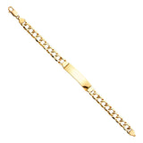 14K Yellow STAMP Cuban LINK ID Bracelet