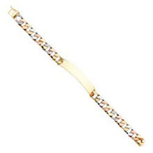 Load image into Gallery viewer, 14K Tri Color Nugget Cuban ID Bracelet