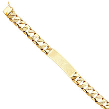 Load image into Gallery viewer, 14K Yellow Gold Nugget Cuban Link ID Bracelet