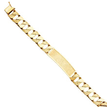 Load image into Gallery viewer, 14K Yellow Gold Nugget Cuban Link ID Bracelet