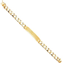 Load image into Gallery viewer, 14K Yellow Gold Nugget Cuban Link ID Bracelet