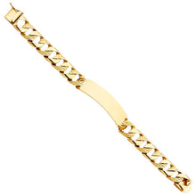 Load image into Gallery viewer, 14K Yellow Gold Nugget Cuban Link ID Bracelet