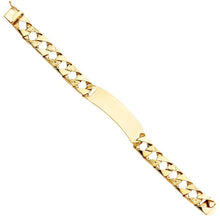 Load image into Gallery viewer, 14K Yellow Gold Nugget Cuban Link ID Bracelet