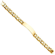 Load image into Gallery viewer, 14K Yellow Gold Nugget Cuban Link ID Bracelet