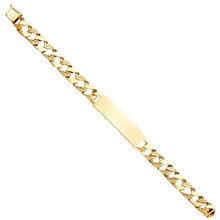 Load image into Gallery viewer, 14K Yellow Gold Nugget Cuban Link ID Bracelet