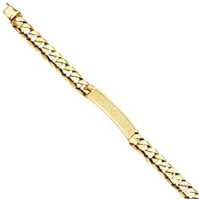 Load image into Gallery viewer, 14K Yellow Gold Cuban Link ID Bracelet