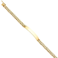 14K Yellow Gold Miami Cuban Link ID Bracelet
