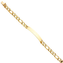Load image into Gallery viewer, 14K Yellow FIGARO LINK ID BRACELET