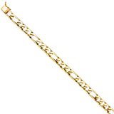 14K Yellow FIGARO LINK BRACELET