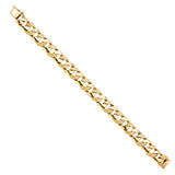 14K Yellow NUGGET CUBAN LINK BRACELET