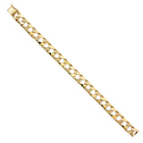 14K Yellow NUGGET CUBAN LINK BRACELET