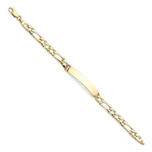 Load image into Gallery viewer, 14K Yellow Gold Light Cuban Link Baby ID Bracelet