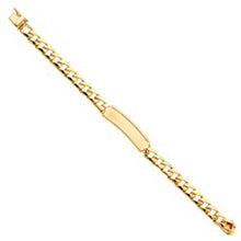 Load image into Gallery viewer, 14K Yellow Gold Stamp Cuban Link Baby ID Bracelet