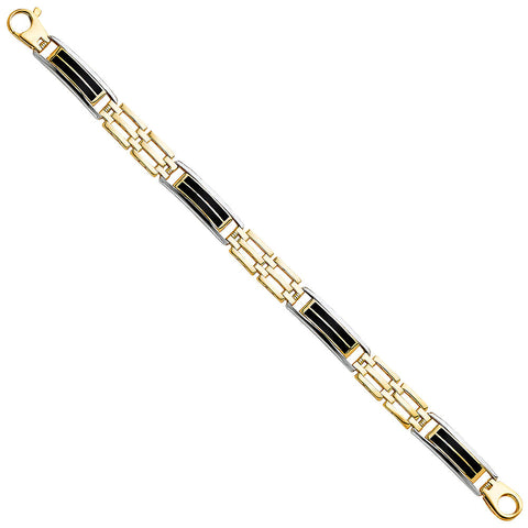 14K Twotone Men's Bracelet