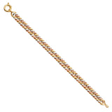 14K Tricolor Fancy Hollow Link Bracelet