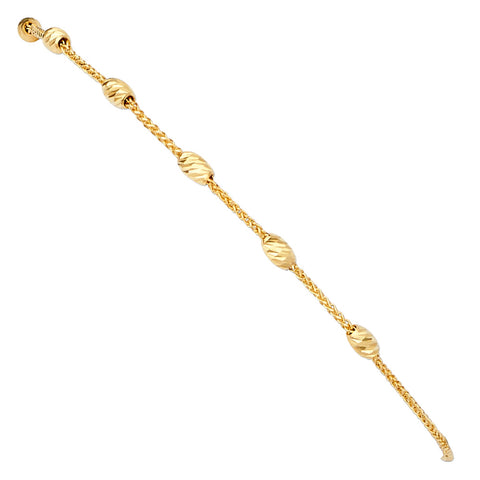 14K Yellow Friendship Bracelet