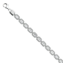 Load image into Gallery viewer, 14K White Swarovski CZ Bracelet