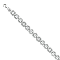 14K White Swarovski CZ Bracelet
