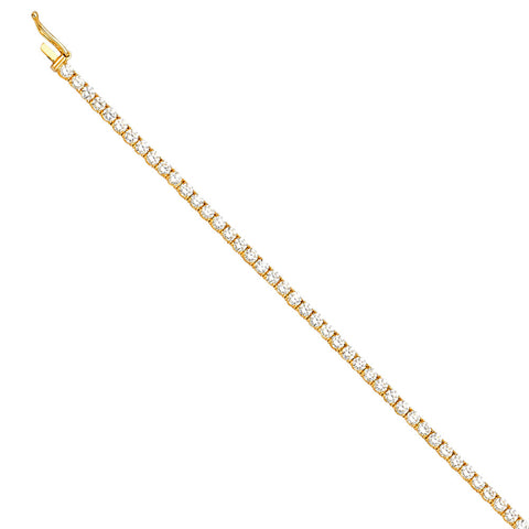 14K Yellow Tennis Bracelet