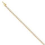 14K Yellow Tennis Bracelet