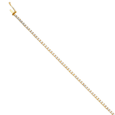 14K Yellow Tennis Bracelet