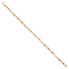 Load image into Gallery viewer, 14K Twotone CZ Infiniti Bracelet