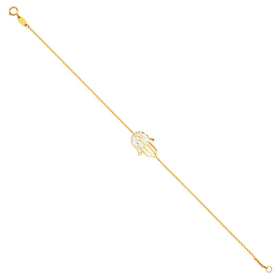 14K Yellow Light Chain Bracelet