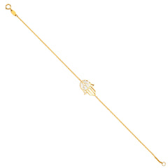 14K Yellow Light Chain Bracelet