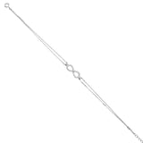14K White Light Chain Bracelet