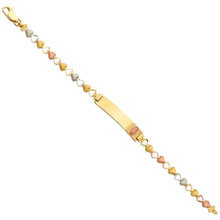 Load image into Gallery viewer, 14K Tricolor Guadalupe Baby ID Bracelet