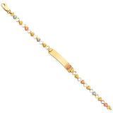 14K Tricolor Guadalupe Baby ID Bracelet